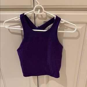 Beyond Yoga Purple Women's Sleeveless Cropped Tank Top